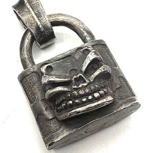 STARLINGEAR .925 Skull Padlock Heavily Oxidized 2011 RARE